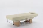 Массажный стол электрический MED-MOS ММКМ-2 (КО-160.1Д) светло-бежевый/светлое дерево, с подогревом ложа